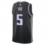 Maillot NBA Sacramento Kings Deaaron Fox 5 Jordan 2022-23 Statement Edition Noir Swingman - Homme